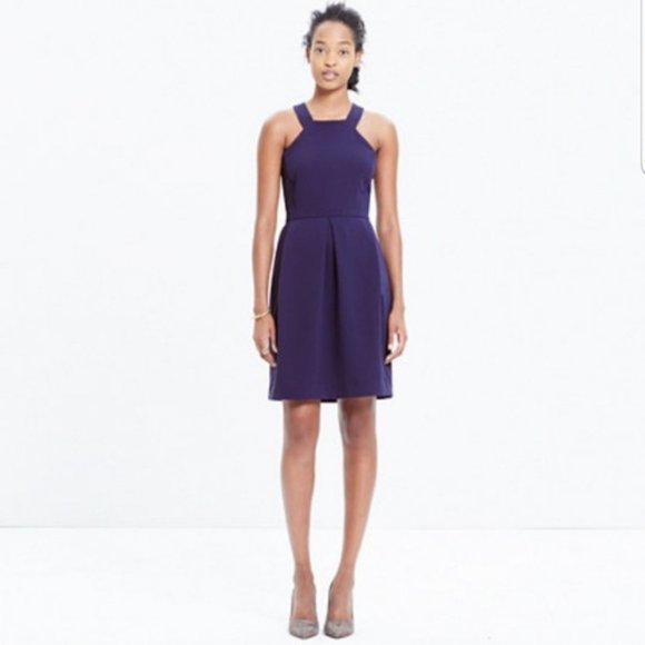 Madewell Marrakech Crepe Halter Cocktail Dress - Picture 1 of 8